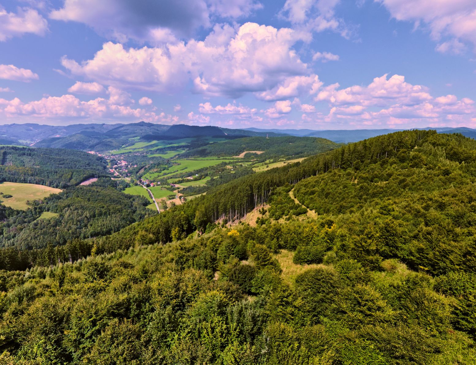 View from the Dohňany lookout tower